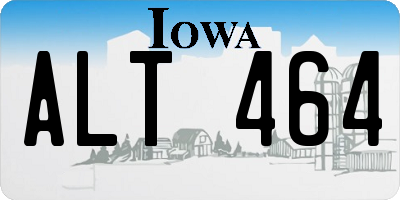 IA license plate ALT464