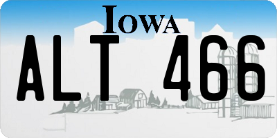 IA license plate ALT466