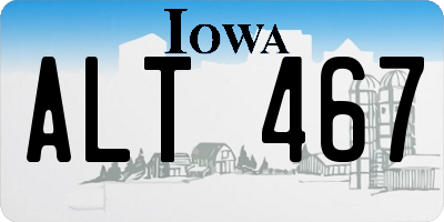 IA license plate ALT467