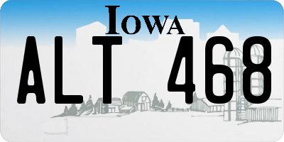 IA license plate ALT468