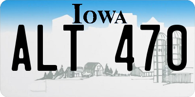 IA license plate ALT470