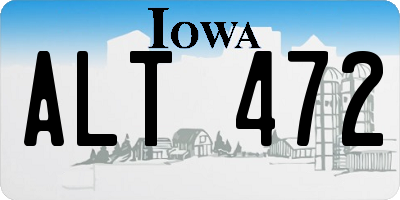 IA license plate ALT472
