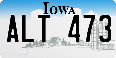 IA license plate ALT473