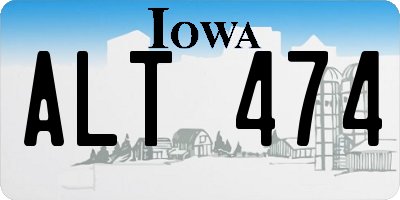 IA license plate ALT474