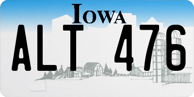 IA license plate ALT476