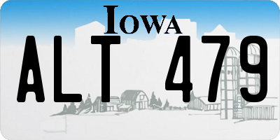 IA license plate ALT479