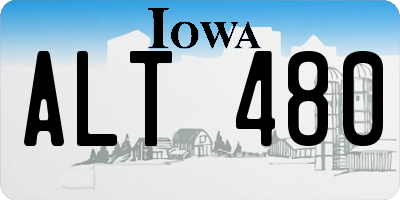 IA license plate ALT480