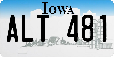 IA license plate ALT481