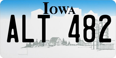 IA license plate ALT482