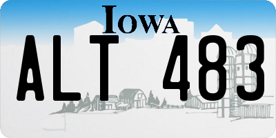 IA license plate ALT483