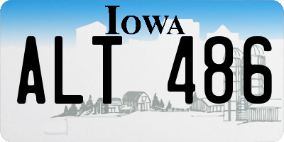 IA license plate ALT486