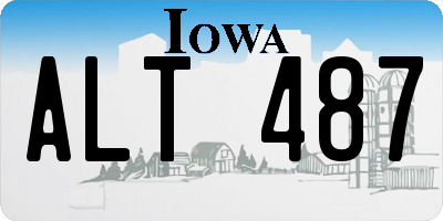IA license plate ALT487