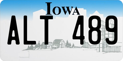 IA license plate ALT489