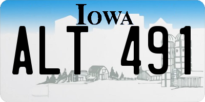 IA license plate ALT491