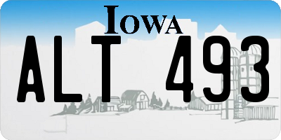 IA license plate ALT493