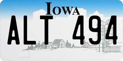 IA license plate ALT494