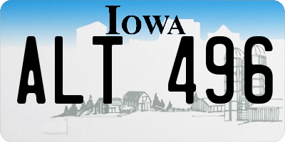 IA license plate ALT496