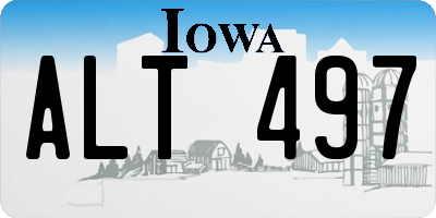 IA license plate ALT497