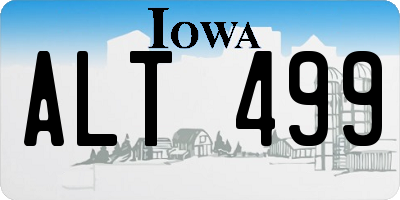 IA license plate ALT499