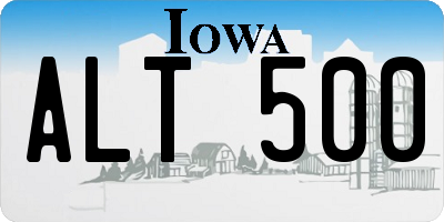 IA license plate ALT500