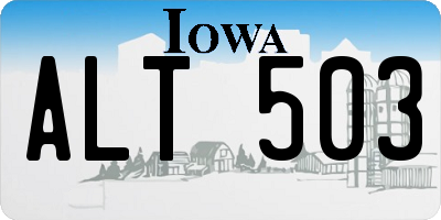 IA license plate ALT503