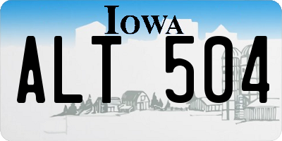 IA license plate ALT504