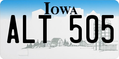 IA license plate ALT505