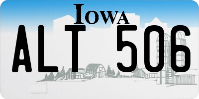 IA license plate ALT506