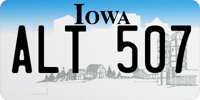 IA license plate ALT507