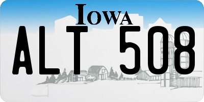 IA license plate ALT508