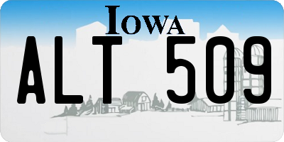 IA license plate ALT509