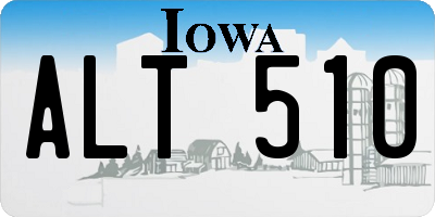 IA license plate ALT510