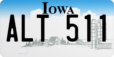 IA license plate ALT511
