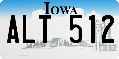 IA license plate ALT512
