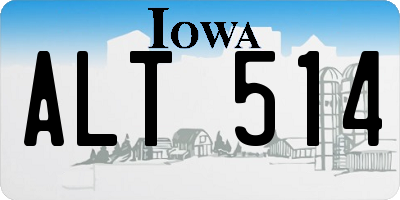 IA license plate ALT514