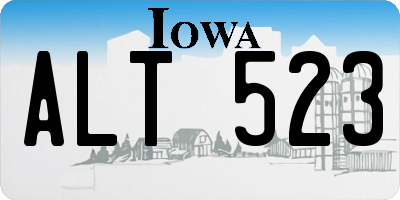 IA license plate ALT523