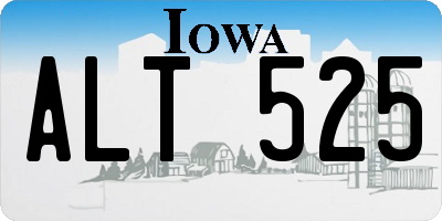 IA license plate ALT525