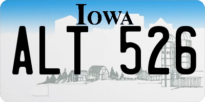 IA license plate ALT526