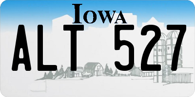 IA license plate ALT527