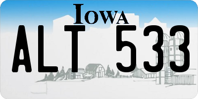 IA license plate ALT533