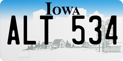 IA license plate ALT534