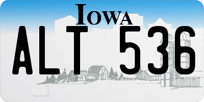 IA license plate ALT536