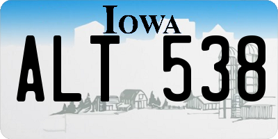 IA license plate ALT538