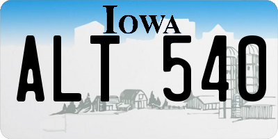 IA license plate ALT540