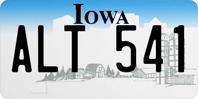 IA license plate ALT541