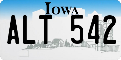 IA license plate ALT542
