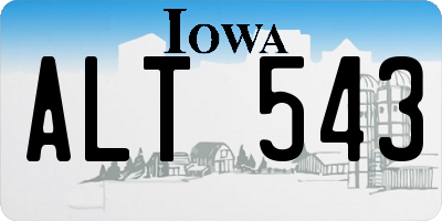 IA license plate ALT543