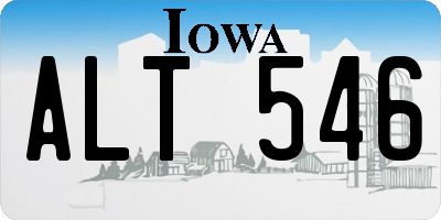 IA license plate ALT546