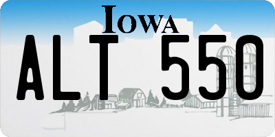 IA license plate ALT550