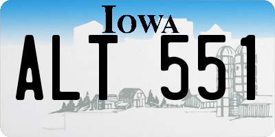 IA license plate ALT551
